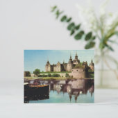 Carte Postale Suède vintage, château médiéval de Kalmar, (Debout devant)