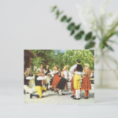 Carte Postale Suède vintage, danse traditionnelle suédoise (Debout devant)