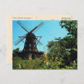 Carte Postale Suède vintage, Malmo, Windmill (Devant / Derrière)