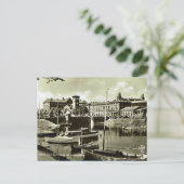 Carte Postale Suède vintage, port de Malmo (Debout devant)