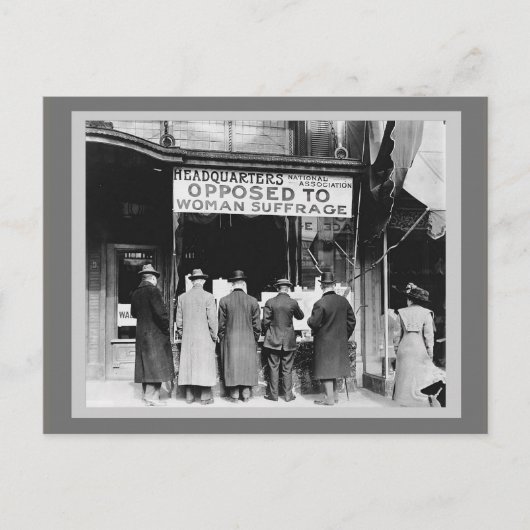 Carte Postale Suffrage féminin - Siège - Opposé (Devant)