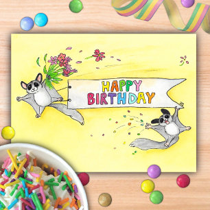 Carte Postale Sugar Gliders Joyeux Anniversaire