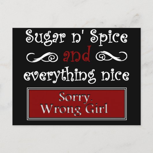 Carte Postale Sugar n'Spice (Devant)