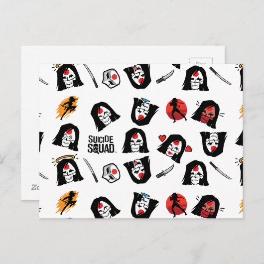 Carte Postale Suicide Squad | Katana Emoji Pattern (Devant / Derrière)