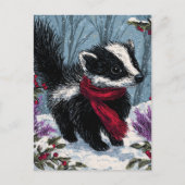 Carte Postale Suie Scunk en hiver (Devant)