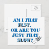 Carte Postale Suis-je si rapide que ça (Devant / Derrière)