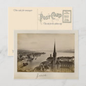 Carte Postale Suisse 1908, Zurich (Devant / Derrière)