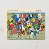 Carte Postale Suisse, Bannières des 22 cantons suisses (Devant / Derrière)