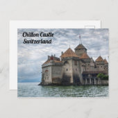 Carte Postale Suisse Château Chillon Photo Voyage (Devant / Derrière)