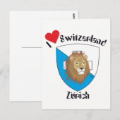 Carte postale suisse de Zurich (Devant / Derrière)