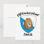 Carte postale suisse de Zurich (Devant / Derrière)