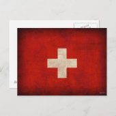 Carte postale suisse Drapeau (Devant / Derrière)