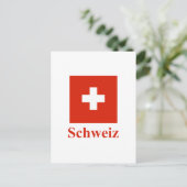 Carte Postale Suisse Drapeau avec nom en allemand (Debout devant)