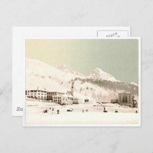 Carte Postale Suisse en hiver (Devant / Derrière)