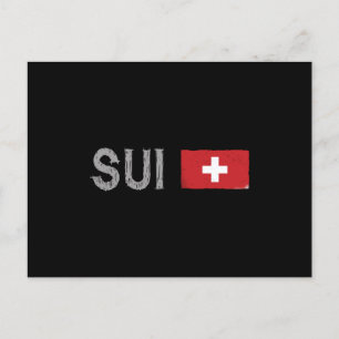 Carte Postale Suisse Football Fan Shirt Drapeau Suisse