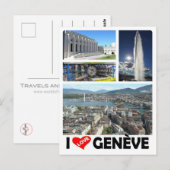 Carte Postale Suisse - Genève - Genève - I love - (Devant / Derrière)