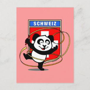 Carte Postale Suisse Gymnastique rythmique Panda