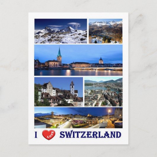 Carte Postale Suisse - I Love - (Devant)
