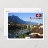 Carte Postale Suisse - Interlaken (Devant / Derrière)