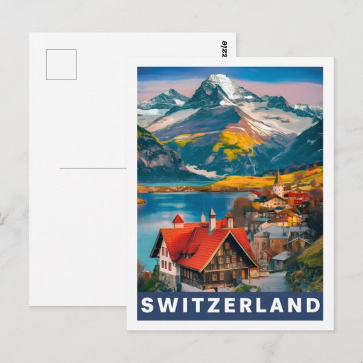 Carte Postale Suisse Lieu de voyage célèbre (Devant / Derrière)