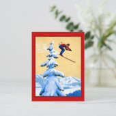 Carte Postale Suisse Saut à ski (Debout devant)