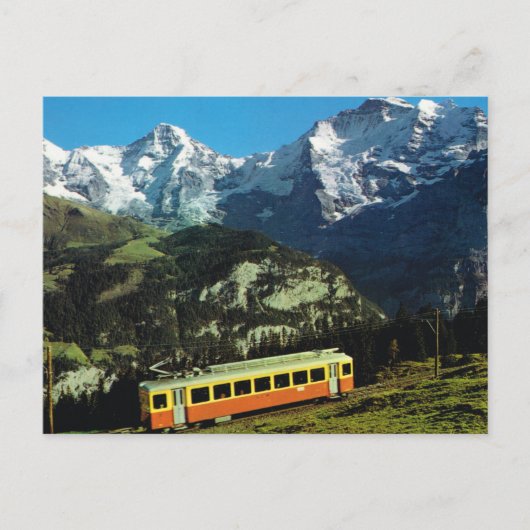 Carte Postale Suisse, Train pour Jungfraujoch, le sommet de l'Eu (Devant)