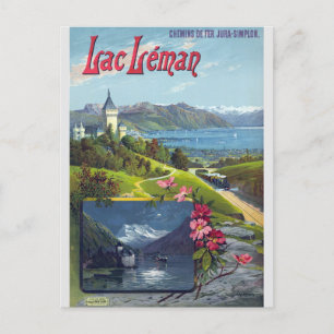 Carte Postale Suisse vintage France Lac Genève Léman