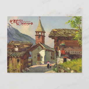 Carte Postale Suisse vintage, Un village dans le Valais