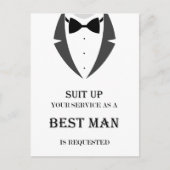 Carte Postale Suit Be My Best Man Proposition Card (Devant)
