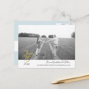 Carte Postale Suite de mariage Bouquet Bleu Canard Enregistrer l