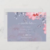 Carte Postale Suite Mariage en fleurs rose pâle Sublime (Devant / Derrière)