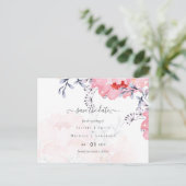 Carte Postale Suite Mariage en fleurs rose pâle Sublime (Debout devant)