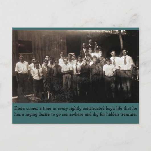 Carte Postale Suivez-Moi, Garçons (Devant)