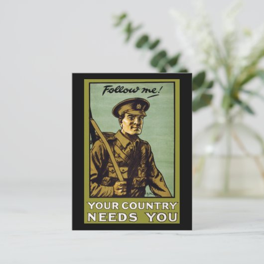 Carte Postale Suivez-Moi ! ~ Votre pays a besoin de vous (Debout devant)