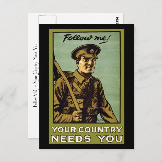 Carte Postale Suivez-Moi ! ~ Votre pays a besoin de vous (Devant / Derrière)