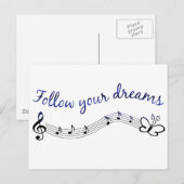 Carte Postale Suivez vos rêves (Devant / Derrière)
