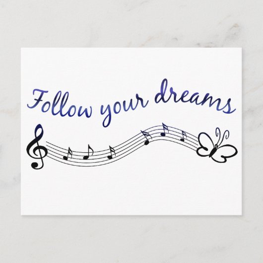 Carte Postale Suivez vos rêves (Devant)