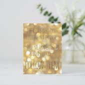 Carte Postale Suivez vos rêves ! Devis Gold Inspiration (Debout devant)