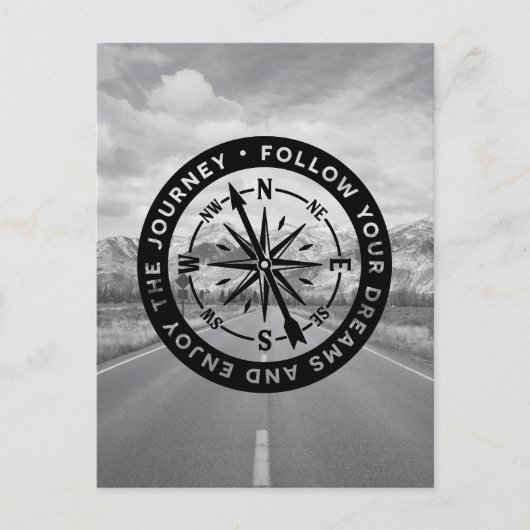 Carte Postale Suivez vos rêves et profitez du voyage (Devant)