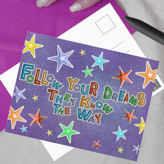 Carte Postale Suivez Vos Rêves Ils Connaissent La Façon Dont Cit