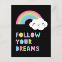 Suivez Vos Rêves Nuage Arc-en-Ciel Mignon
