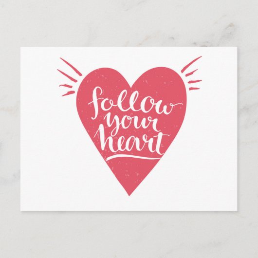 Carte Postale Suivez votre coeur (Devant)