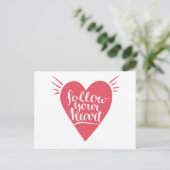 Carte Postale Suivez votre coeur (Debout devant)