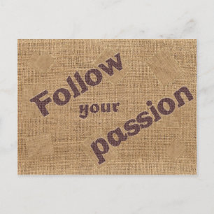 Carte Postale Suivez votre devis de passion Motivational