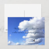 Carte Postale Suivez votre inspiration de vol Heart Sky (Devant / Derrière)