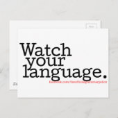 Carte Postale Suivez votre langue 2 (Devant / Derrière)