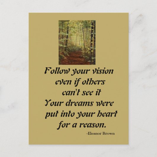 CARTE POSTALE SUIVEZ VOTRE VISION (Devant)