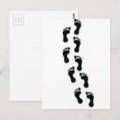 Carte Postale Suivi des empreintes (Devant / Derrière)