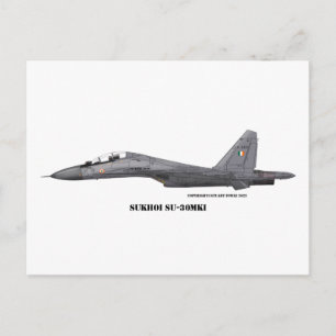 Carte Postale Sukhoi SU-30MKI