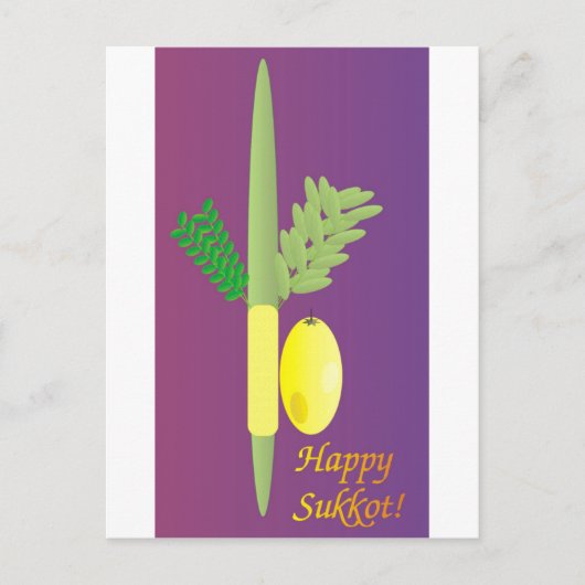 Carte Postale Sukkot 4 minim (Devant)